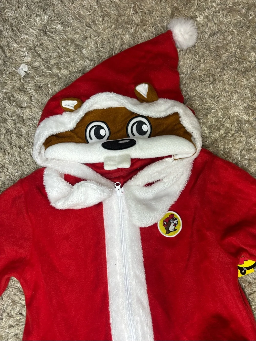 Buc-ee's Santa Beaver Christmas Kids YM-YL Plush Holiday Set